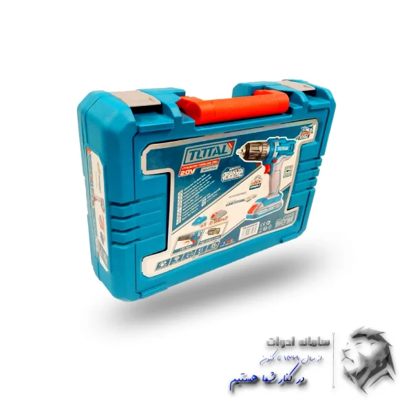 تصویر بسته بندی دریل شارژی در باتری توتال
