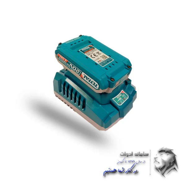 نحوه اتصال باطری به آداپتور دریل شارژی دو باتری توتال