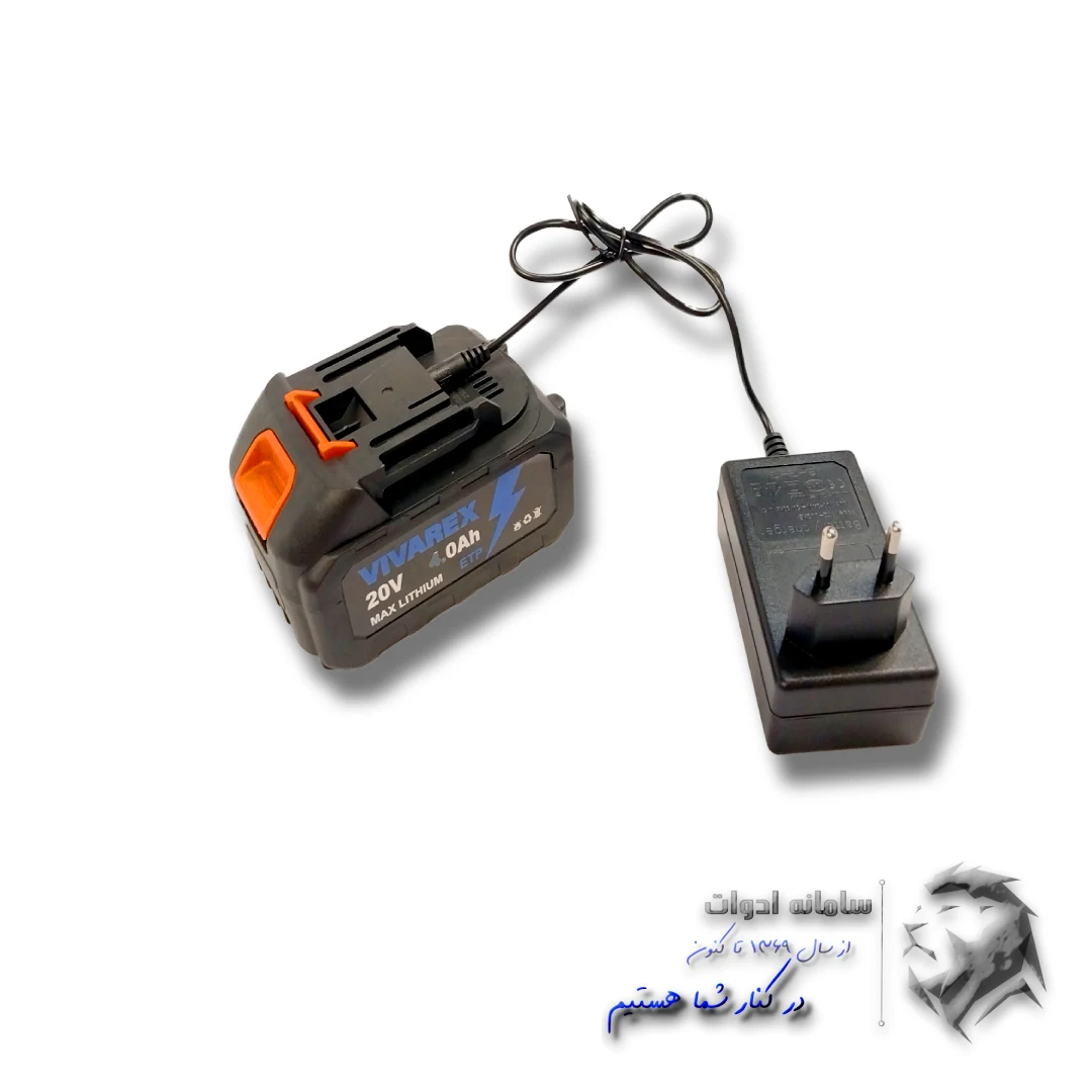 کارواش شارژی 50 بار 2 باتری بزرگ پاشش 6 حالته ویوارکس 10 باطری متصل به آداپتور شارژر کارواش و سمپاش شارژی 50 بار ویوارکس