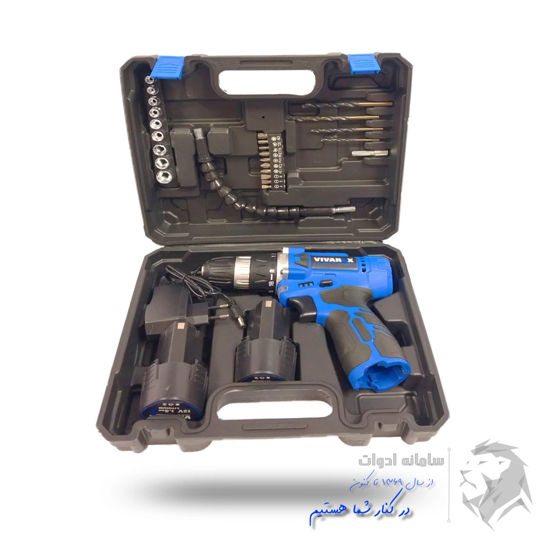 دریل پیچ گوشتی شارژی دو باطری کیفی ویوارکس مدل 12 ولت +فیلم معرفی 8 دریل پیچ گوشتی شارژی دو باطری کیفی ویوارکس مدل 12 ولت +فیلم معرفی